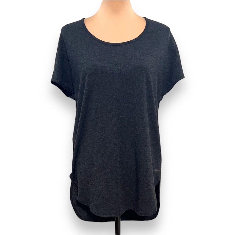 3/$30 Life Is Good Tunic Top Tee X-Small Gray Relaxed Fit Short Sleeve T-Shirt